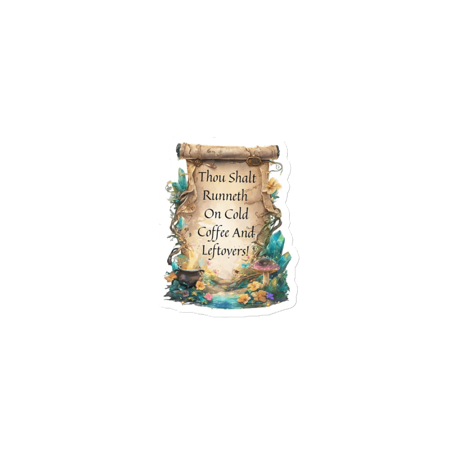 Cold Coffee & Leftovers Funny Mom Magnet – Sarcastic Fairytale Fridge Decor product image (1)