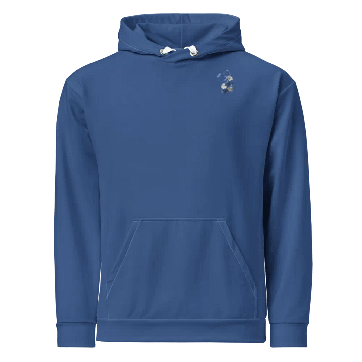 Blue Hoodie With Blue Flowers product image (1)