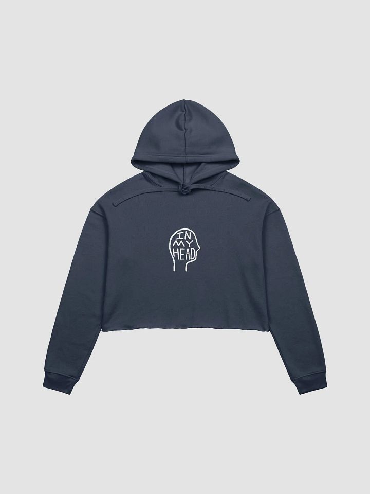 In My Head (white design) fleece cropped hoodie product image (18)