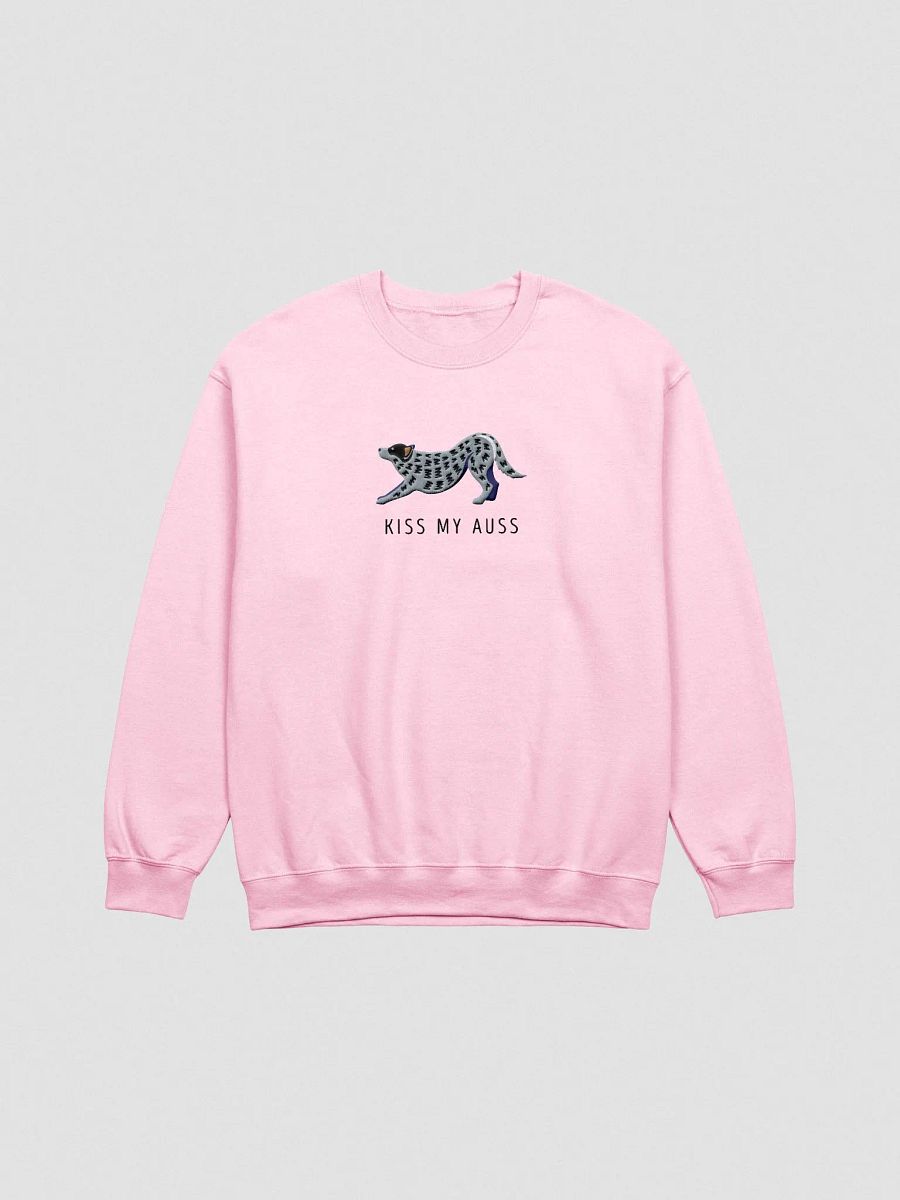 Kiss My Auss Sweatshirt (Embroidered) of an Australian Cattle Dog(Blue Heeler 2) product image (4)