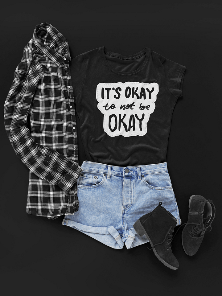It's OK To Not Be OK Black Unisex T-Shirt product image (1)