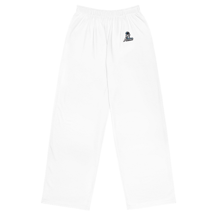 Trendy Astro Unisex Wide-Leg Pants with Exclusive Astronaut Design - White product image (1)