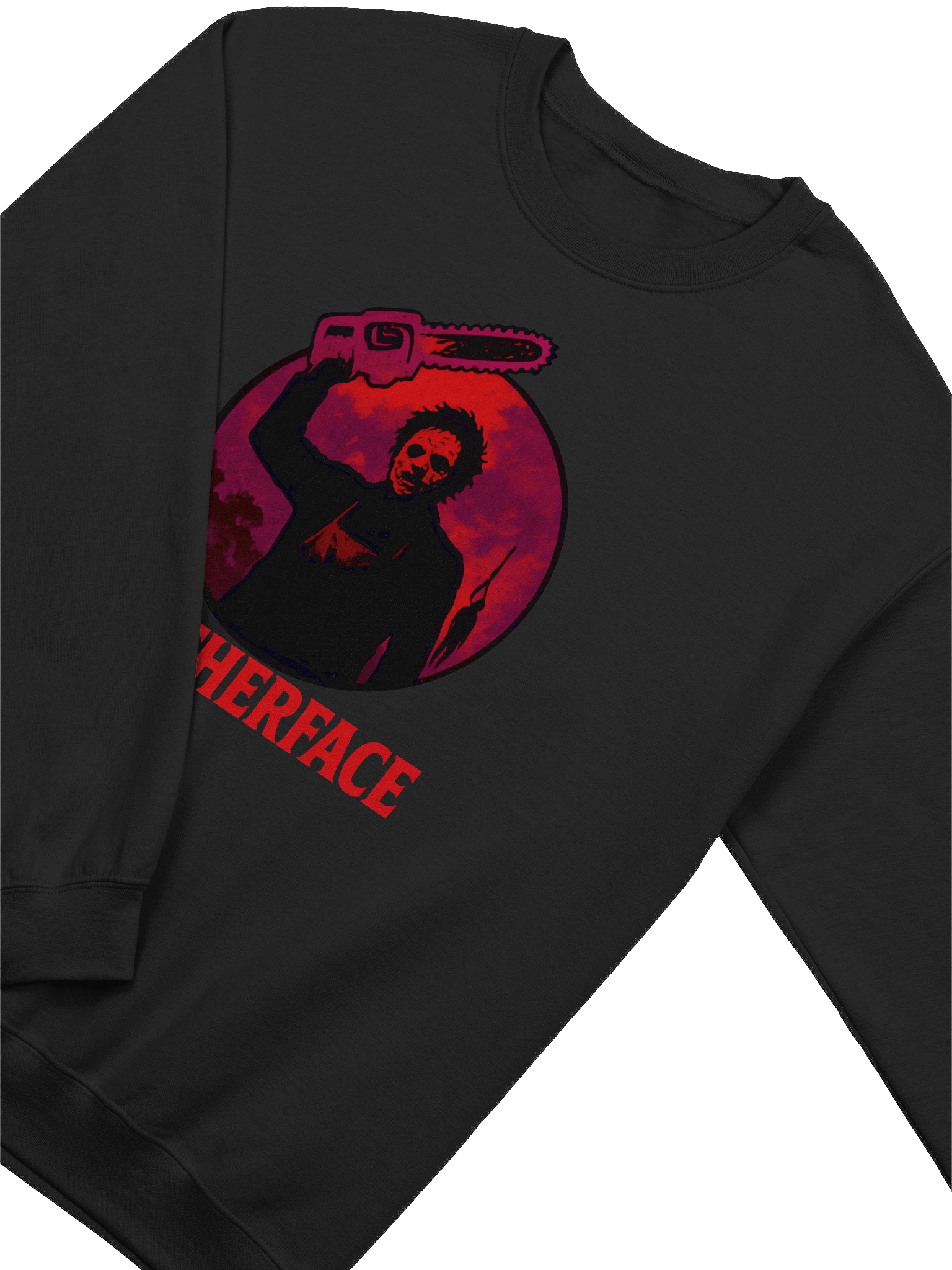 Unholy Hauntings Leatherface Black Crew product image (3)