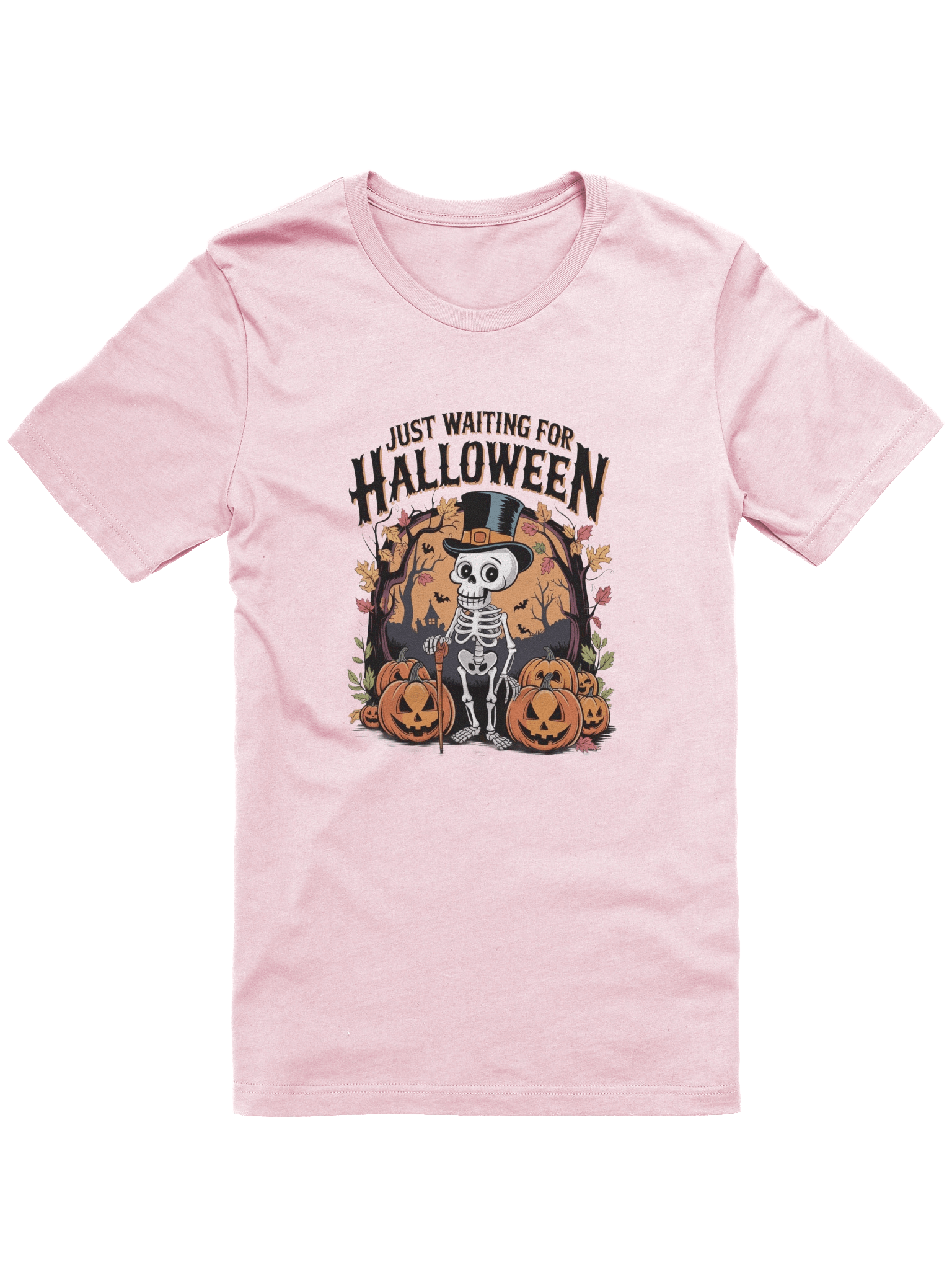 Just Waiting for Halloween T-shirt | Halloween T-shirt | Spooky Season Shirt | Skeleton Halloween Shirt | Halloween Graphic Tee product image (38)