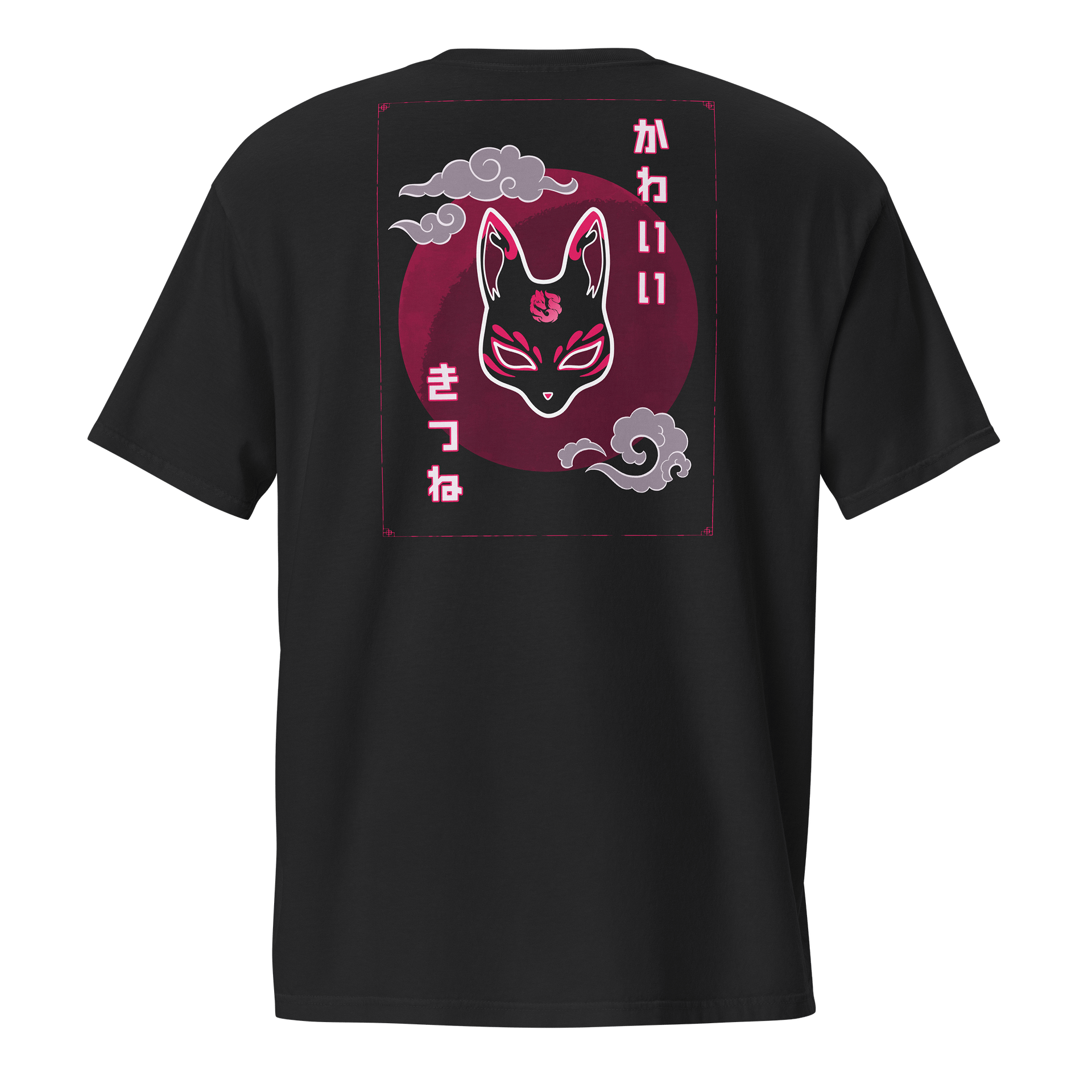 Kitsune Mask Artistic Oversized Tee w/ pocket product image (1)