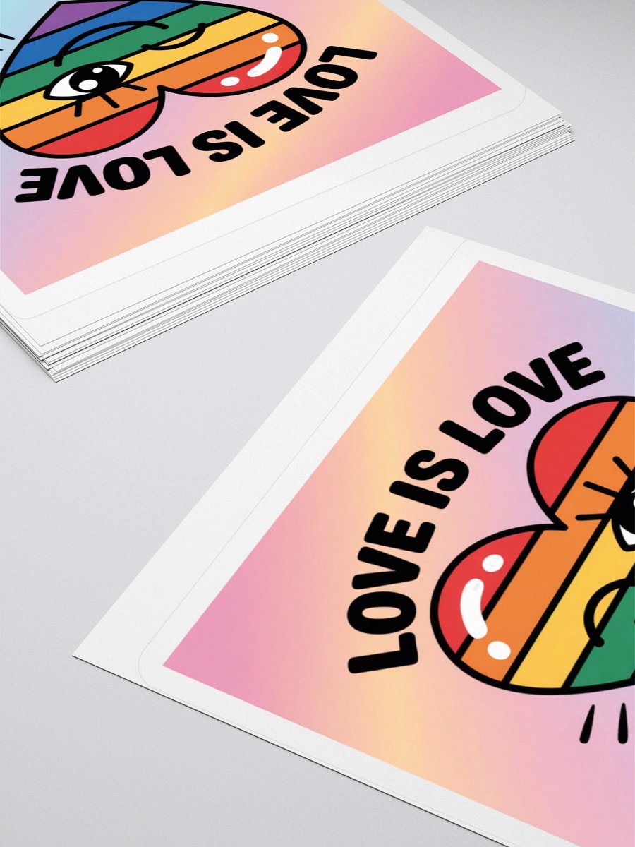 Love Is Love Rainbow Heart Sticker - Exclusive Vinyl Design for LGBTQ+ Pride product image (11)
