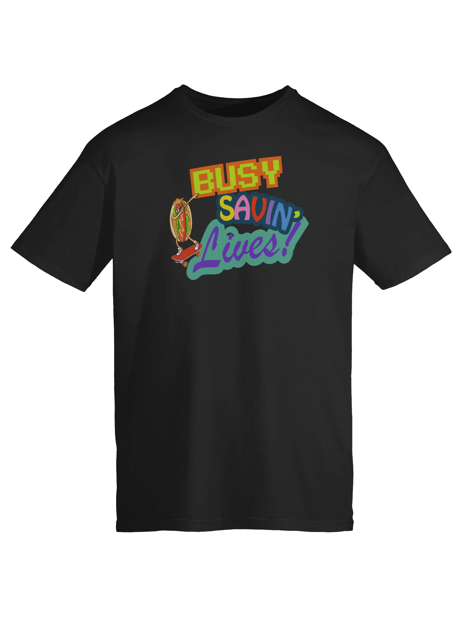 BUSY SAVIN' LIVES HOT DOG DAB TEE product image (9)