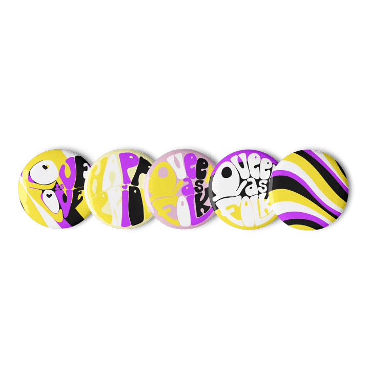 Nonbinary Pride pin badge set product image (2)