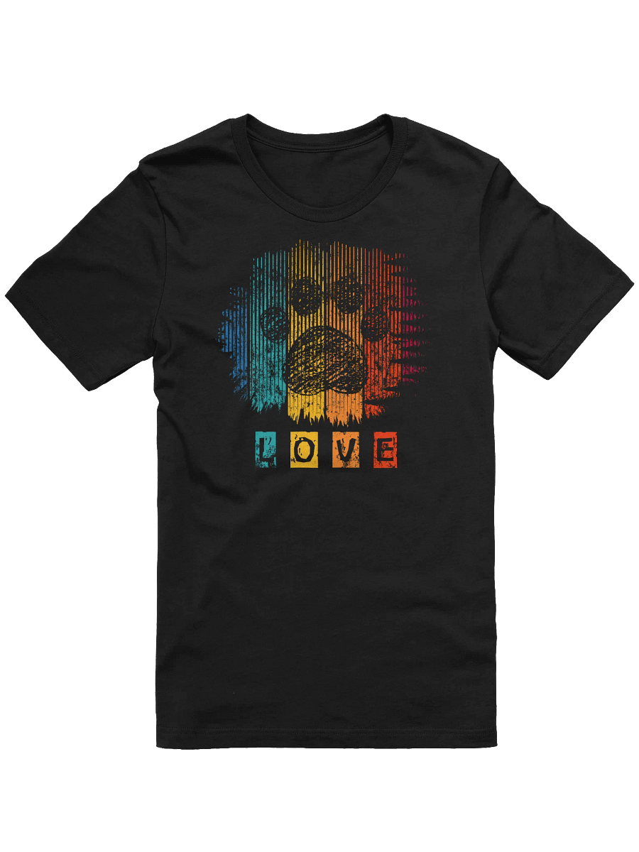 Retro 90s Grunge Cat Paw Print Love T-Shirt - Feline Lover Gift product image (1)