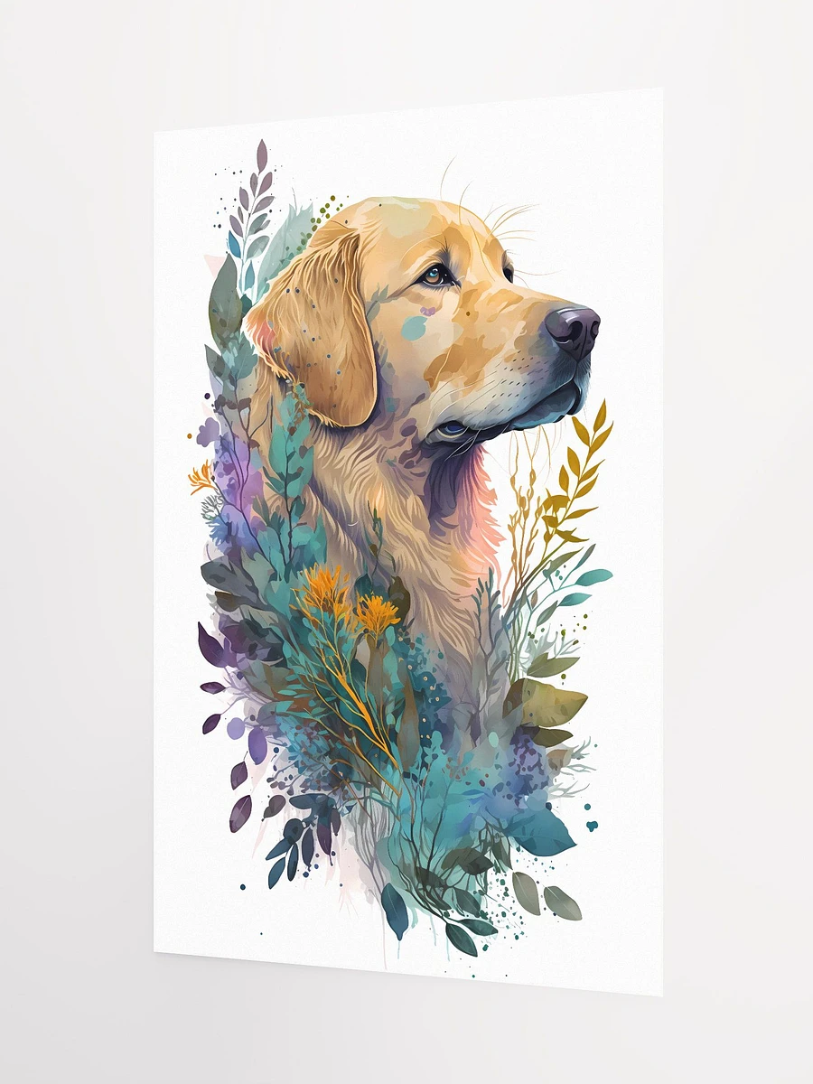 Dog with Spring Summer Flowers Matte Poster product image (5)