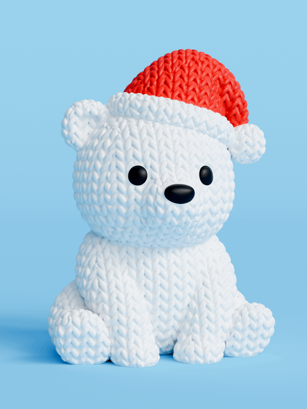 Knitted Polar Bear 🎅🐻‍❄️ product image (1)