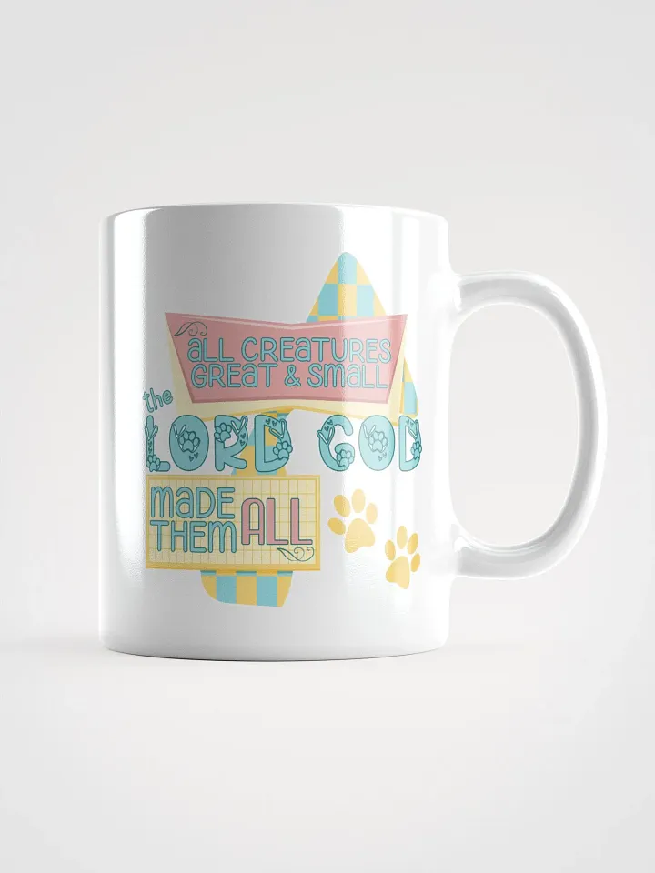 Retro Space Age All Creatures Great and Small Christian Mug product image (2)