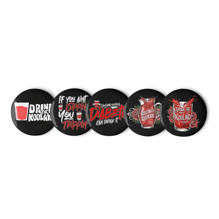 Super Sippin in BLACK Pin Set product image (1)