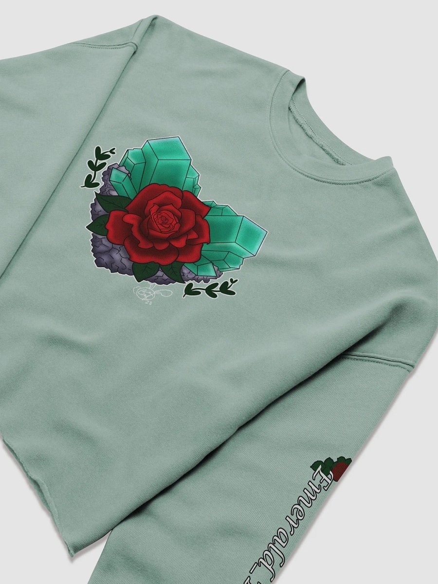 Emerald Rose Croptop Sweatshirt product image (3)