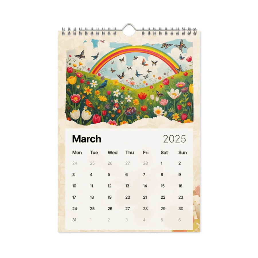 FOLK ART WALL CALENDAR 2025 product image (9)
