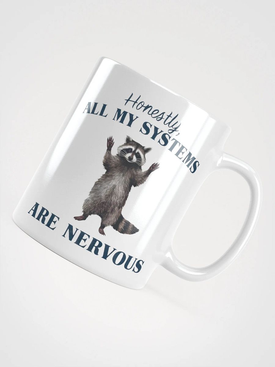 Nervous Raccoon White Mug product image (10)