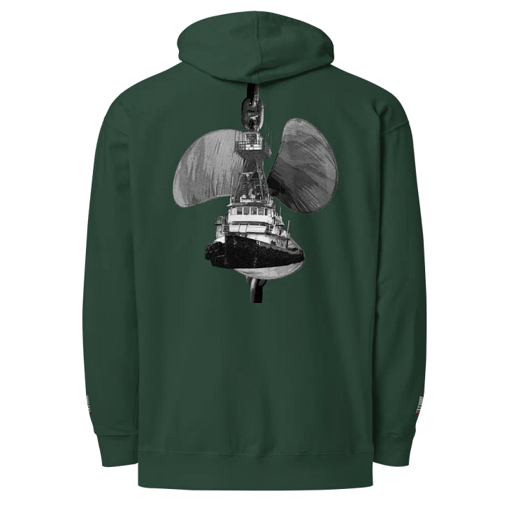 Three Blade Prop & Chain Tug CE - Twin Anchor Front & sleeves (embroidered) product image (1)
