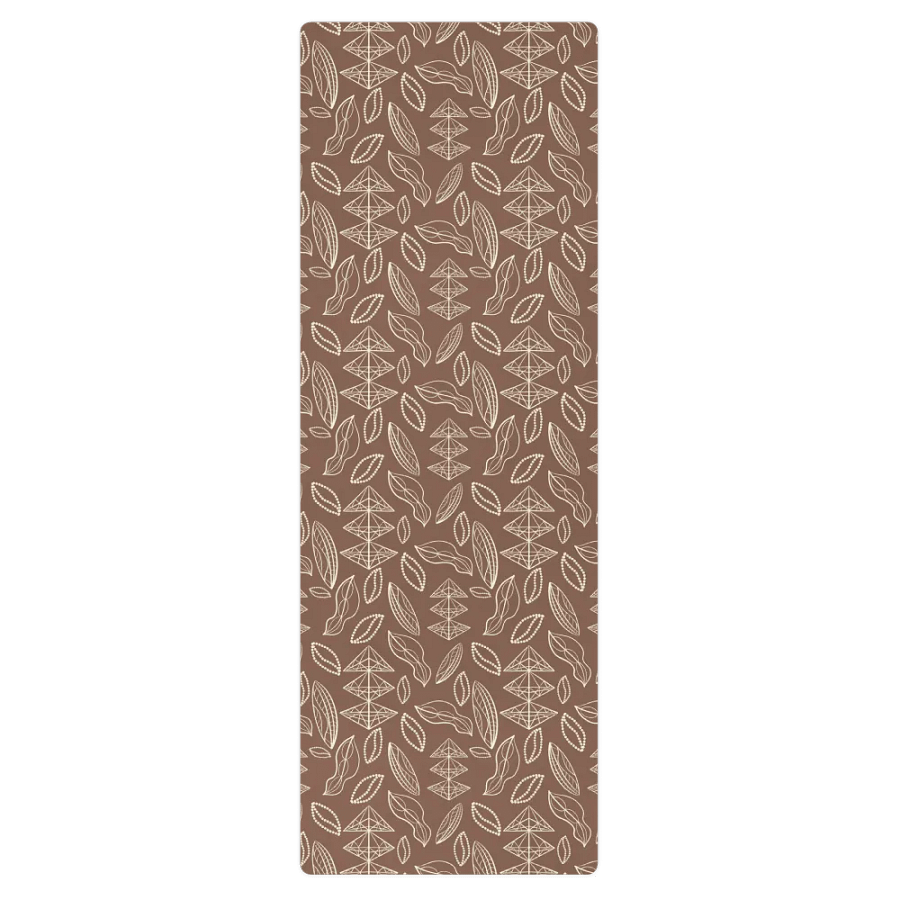 El Yunque Brew Bliss: Abstract Coffee Bean Earthy Exercise Mat product image (1)