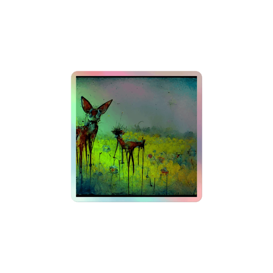 Dreamy Deer Holographic Sticker Sheet product image (1)