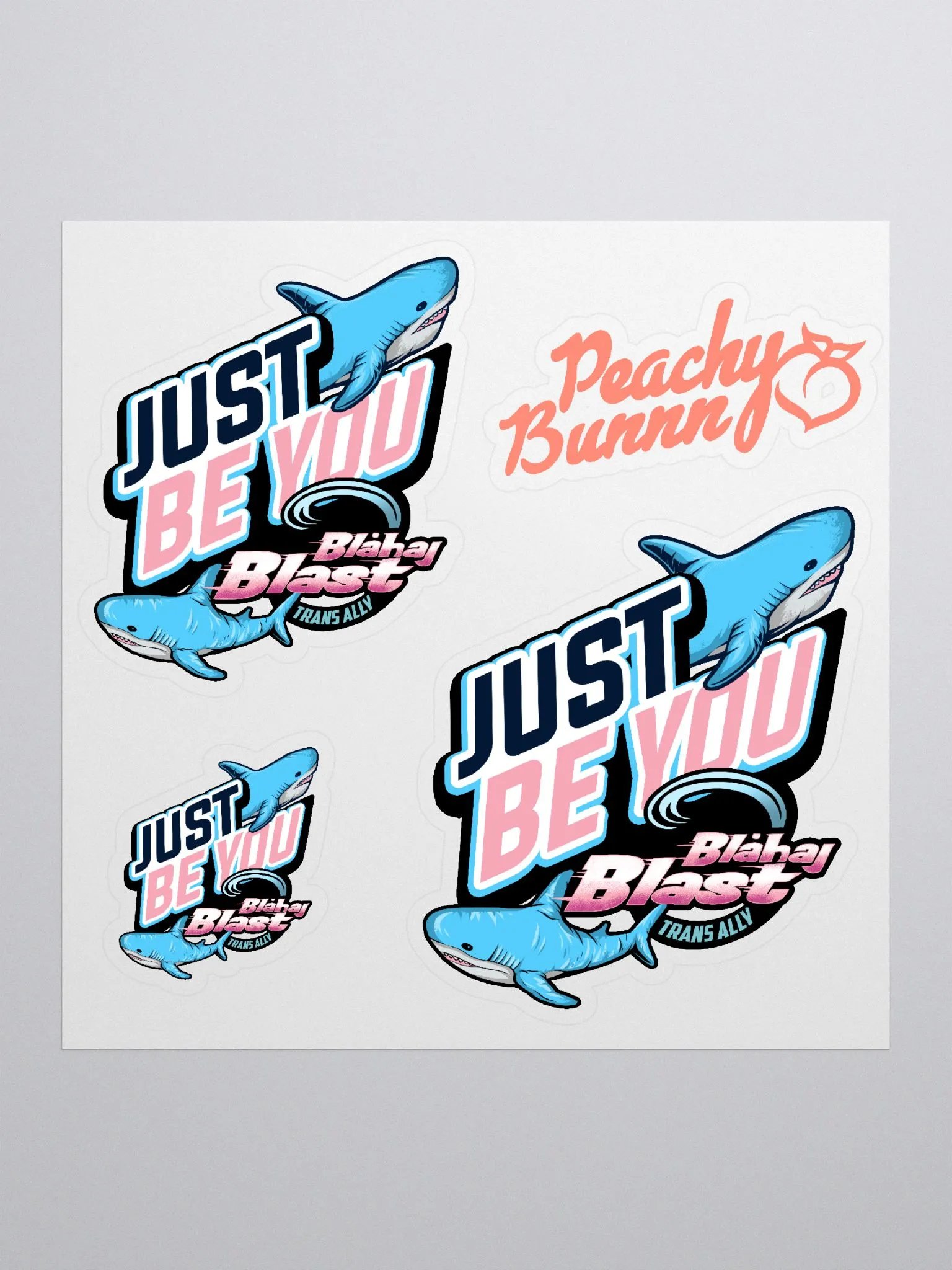 Blahaj Blast Sticker Sheet product image (1)