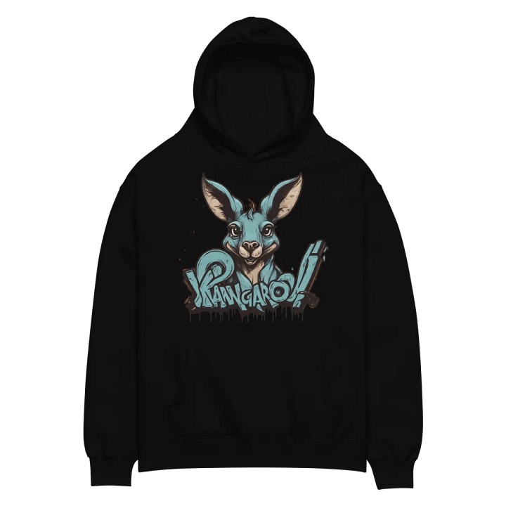 KAWGAROO! Playful Kangaroo Oversized Hoodie product image (2)