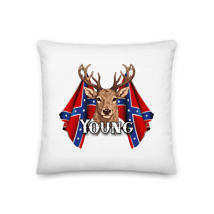 "Young" Last Name Rebel Redneck Deer - Pillow product image (1)