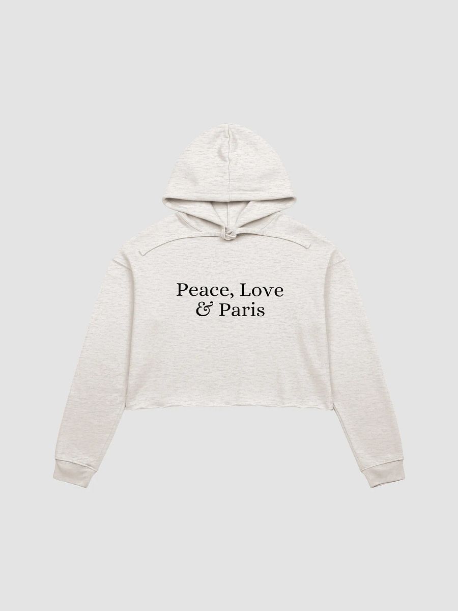 Peace, Love and Paris Cropped Hoodie product image (1)