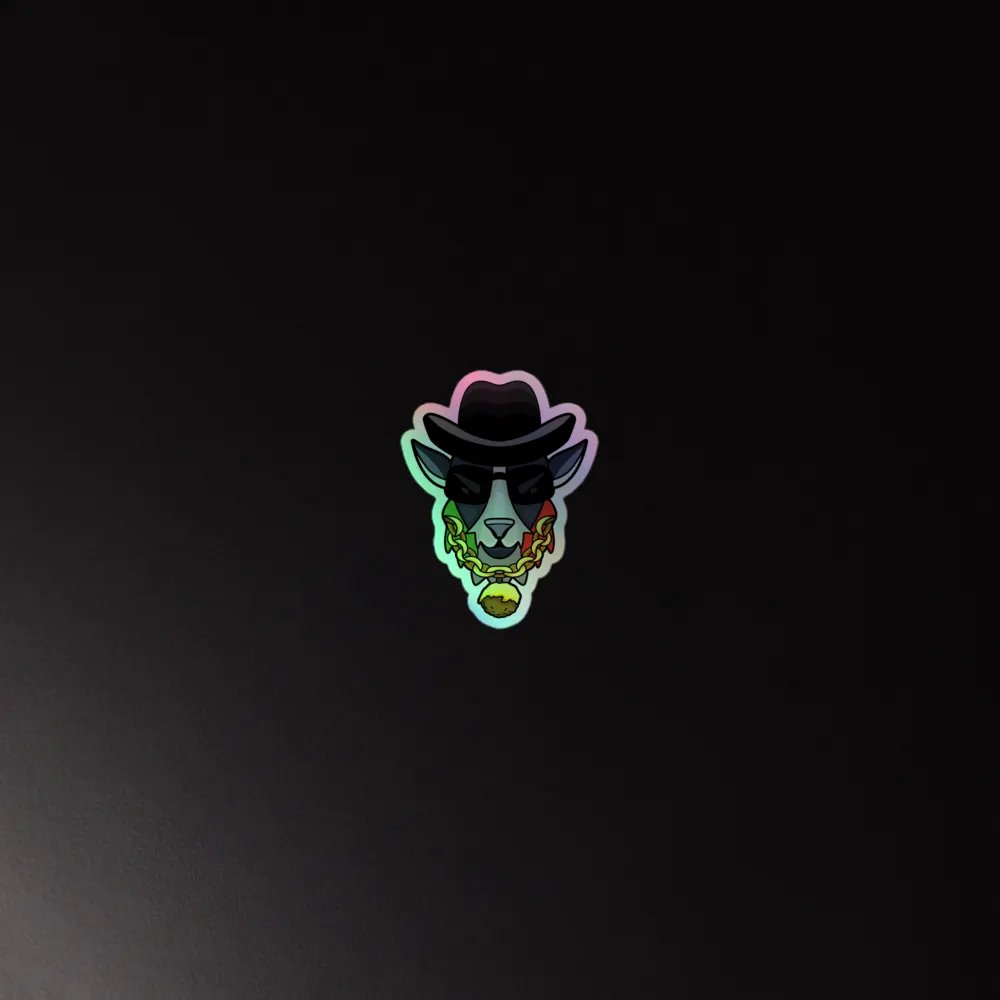 Goat Father Holographic Sticker product image (4)