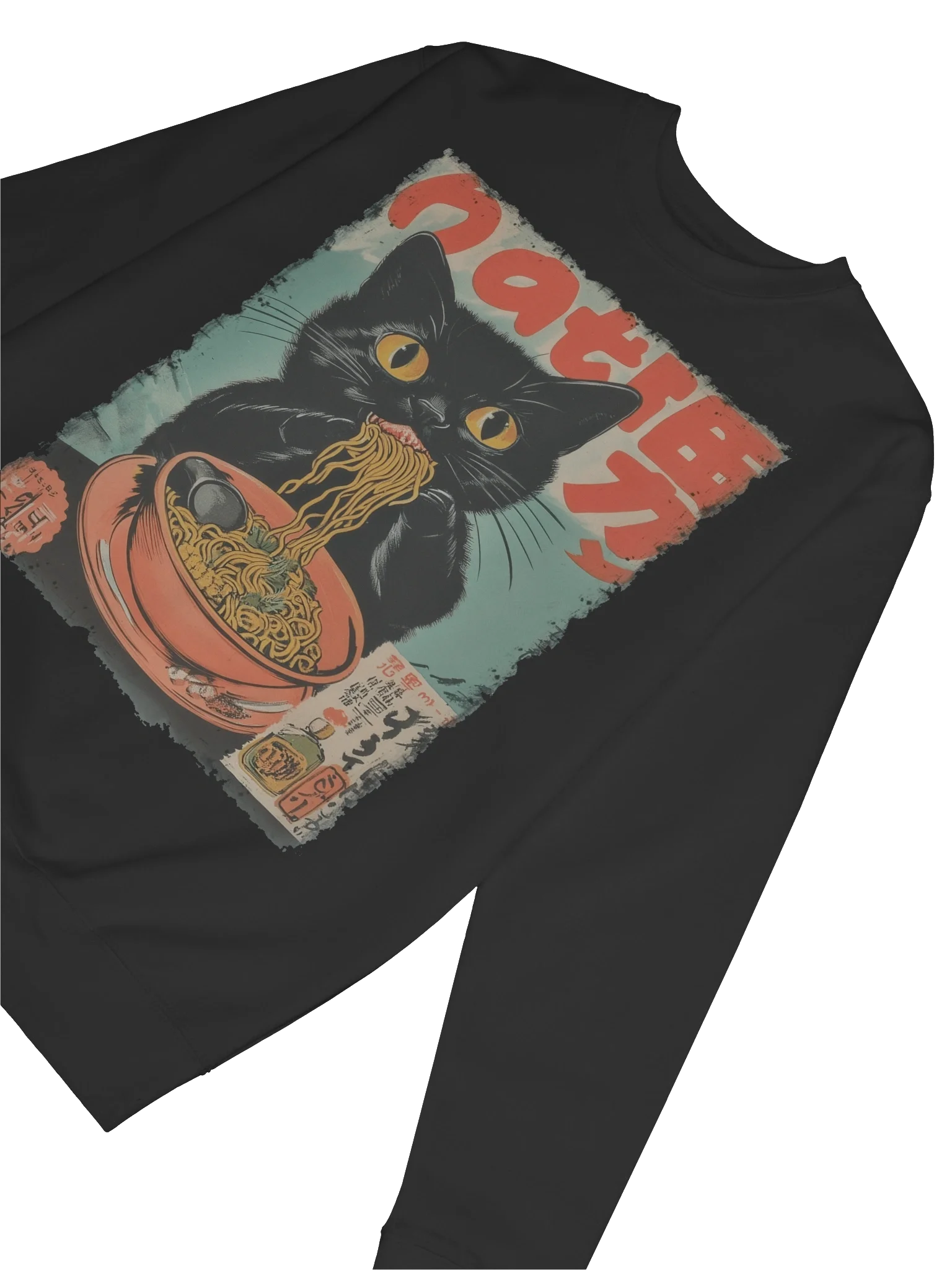 Black Cat Ramen Neko Ramen Authentic Vintage Sweatshirt product image (44)