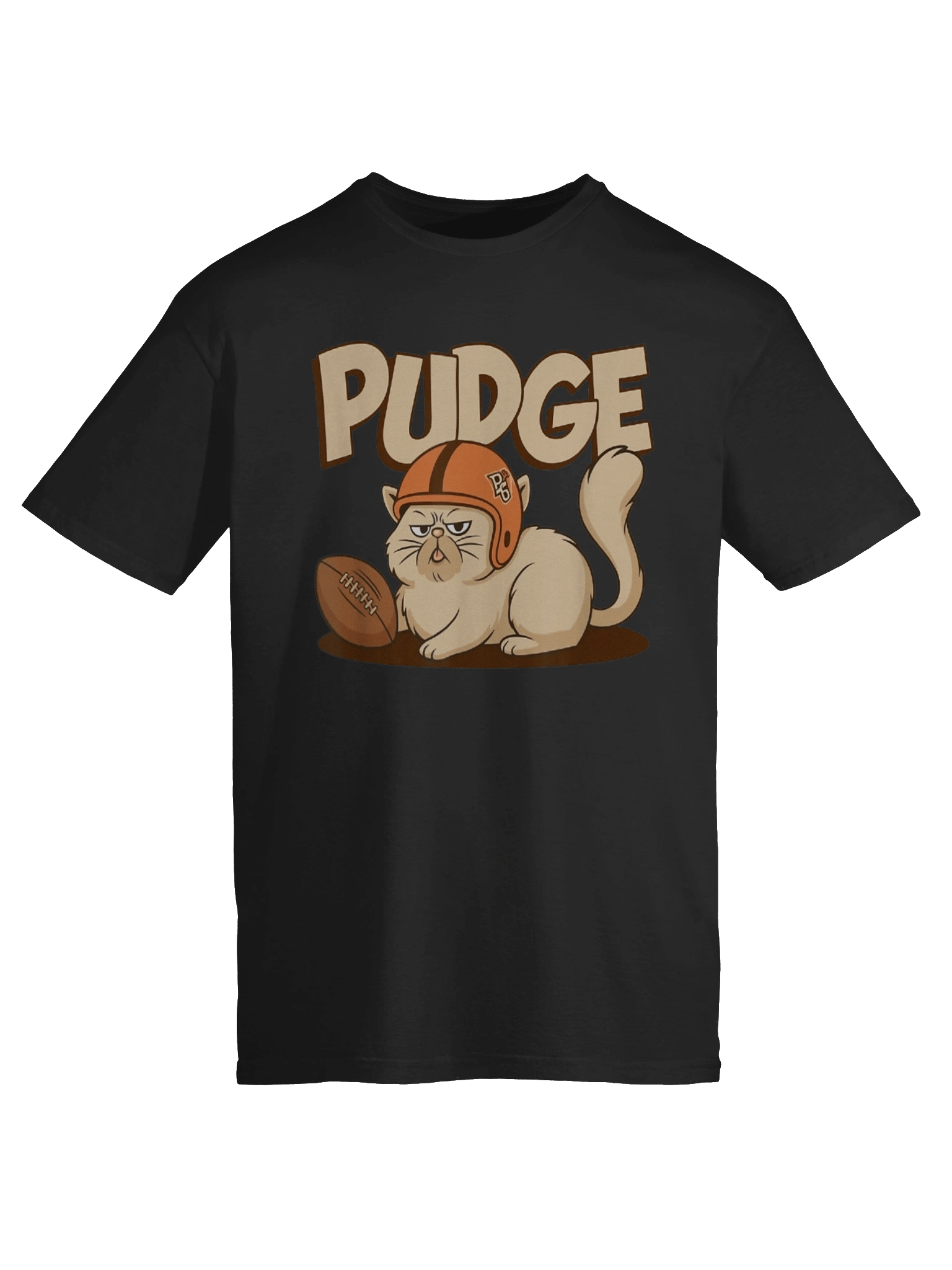 PUDGE Grumpy Cat Football Helmet T-Shirt product image (95)