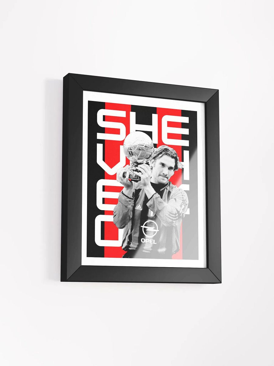 Andriy Shevchenko BW AC Milan Name Art Framed Print product image (3)