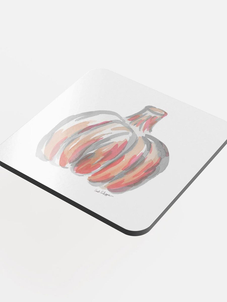Watercolor Pumpkin Glossed Cork Coaster 2 product image (4)
