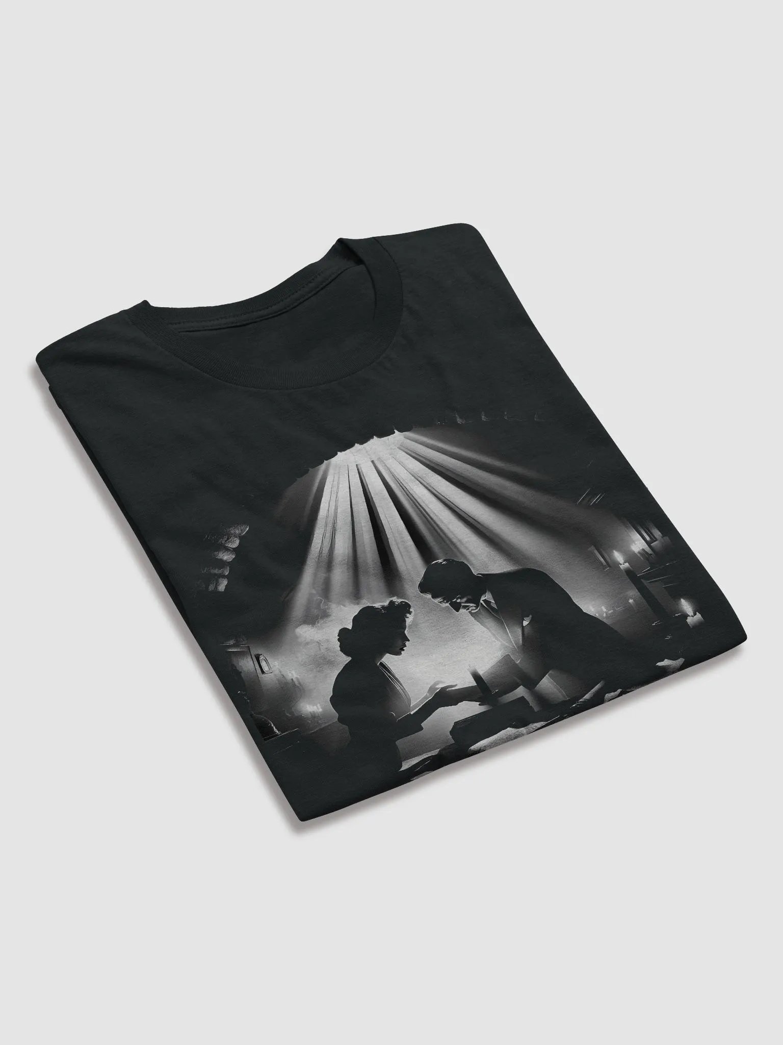 Noir Secrets: The Attic Conspiracy (Front Print Womens Tee) product image (4)