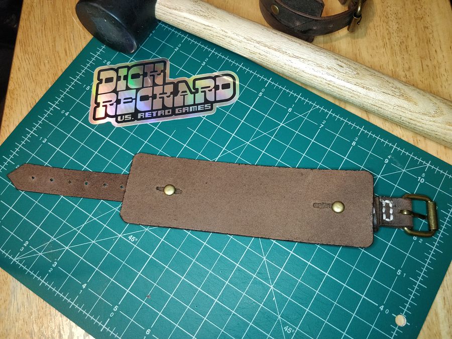 Brown 1 Band Leather Cuff 0A product image (4)