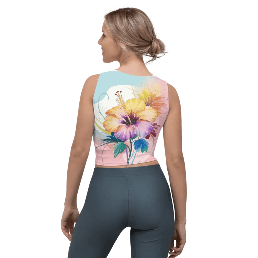 Floral Fusion All-Over Crop Top product image (2)