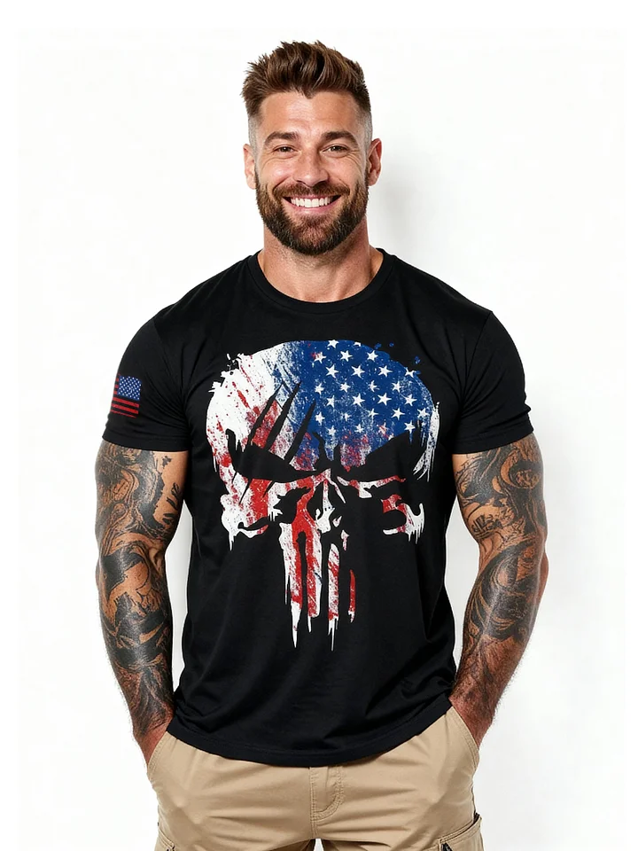 USA Flag Skull T-Shirt product image (1)