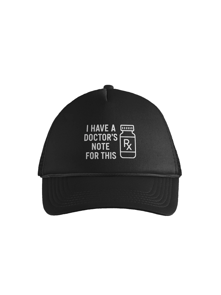 I Have A Doctor's Note For This Hat (Black) product image (1)