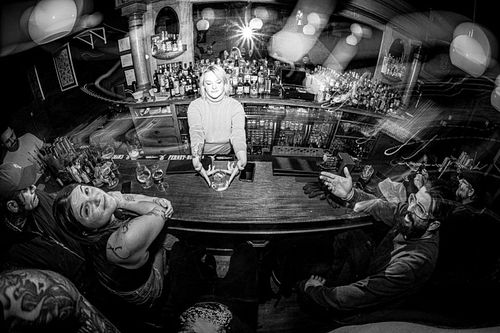 Reposted from @vestigephotos 

The sweetest heathenry you ever did see. 🖤

I do love slingin' cocktails at my favorite bar @c...