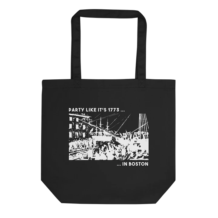 Party Like It's 1773 Canvas Tote - Black product image (1)