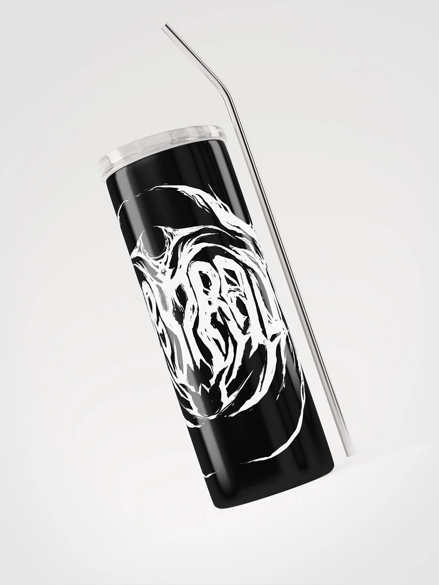 Furry Trash Metal Tumbler - white on black product image (3)
