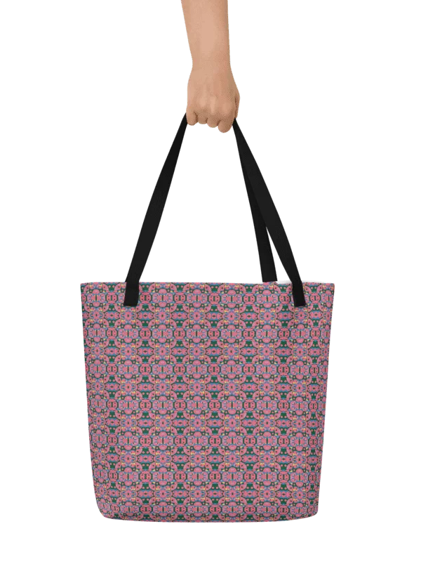 Frosted Petals – Large Tote Bag with Pocket product image (2)