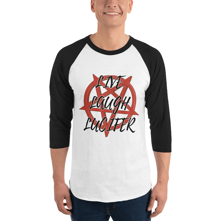 Live Laugh Lucifer Baseball Tees Light Torso Colors product image (1)