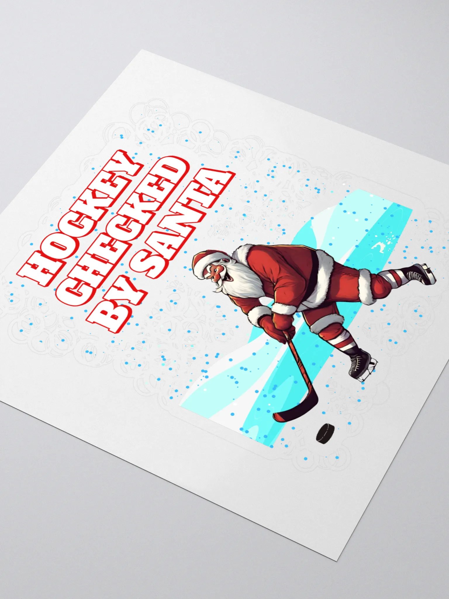 Hockey Checked By Santa Christmas Sticker product image (3)