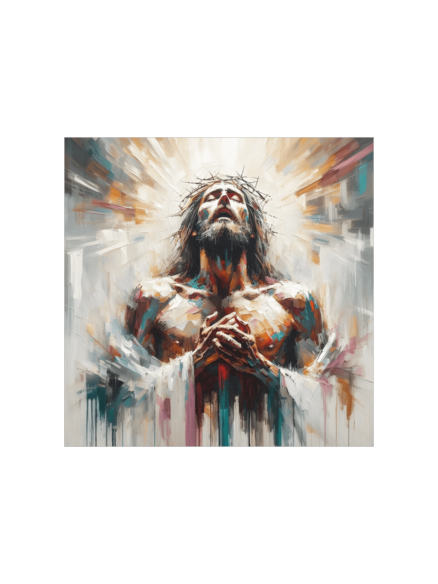 Radiant Jesus Christ Resurrection Wall Art | Modern Christ Art Canvas Print product image (1)