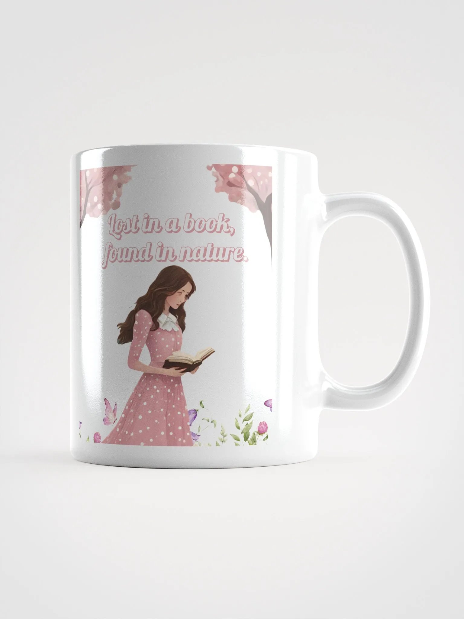 Lost In A Book, Found In Nature White Mug product image (4)