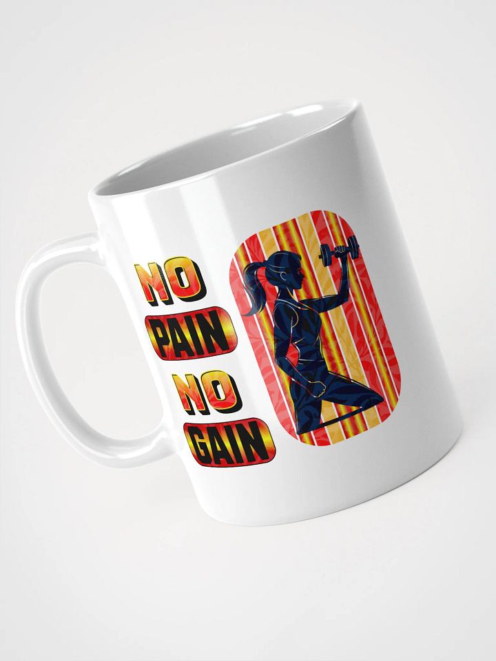 No Pain No Gain Dumbbell Silhouette Mug product image (2)