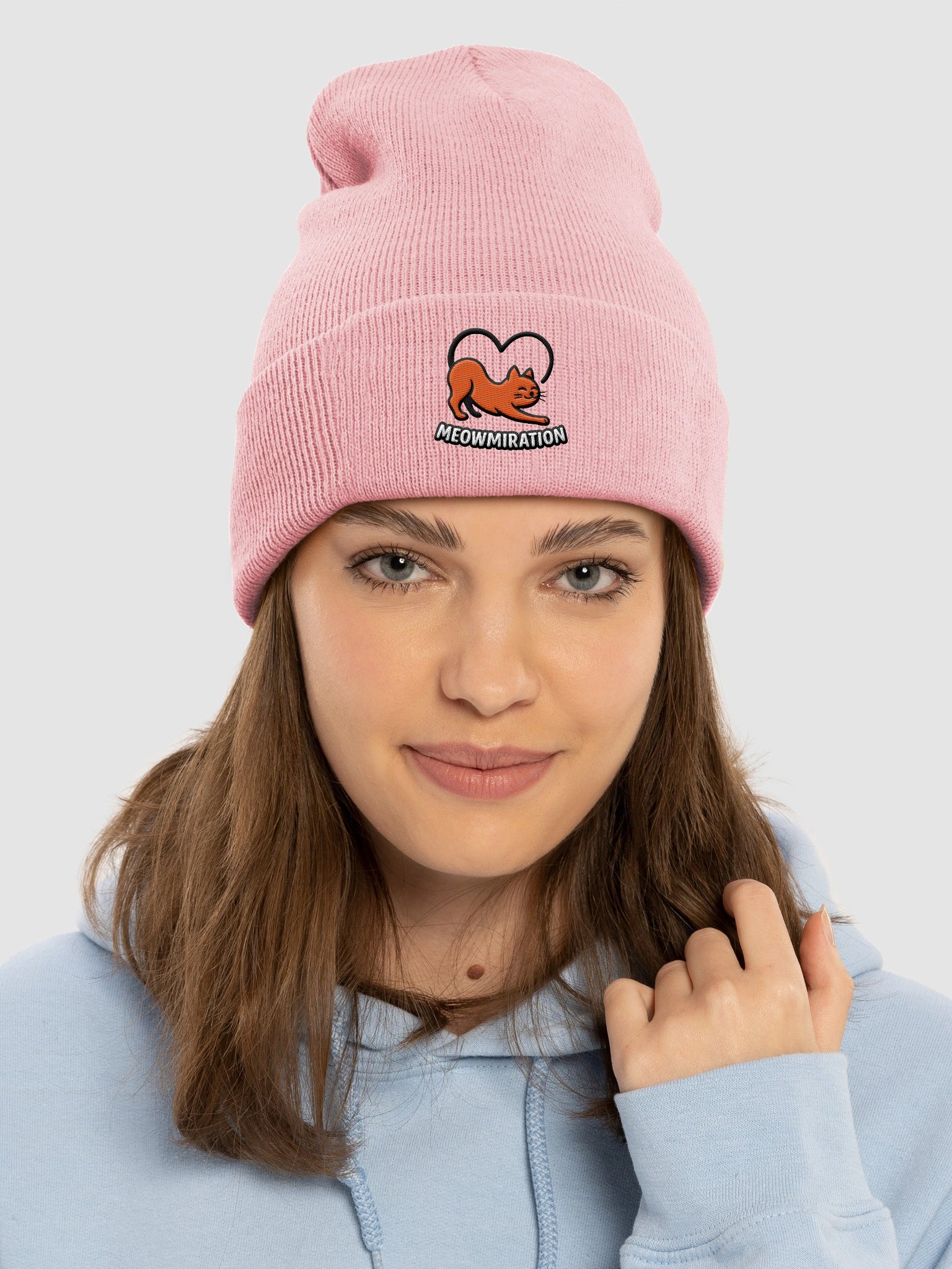 Meowmiration Cuffed Beanie product image (3)