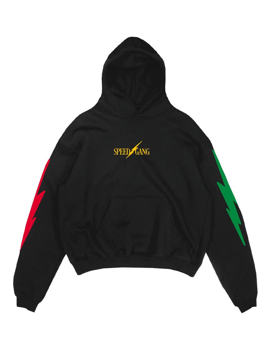 SPEED BOLTS HOODIE-BLACK product image (1)