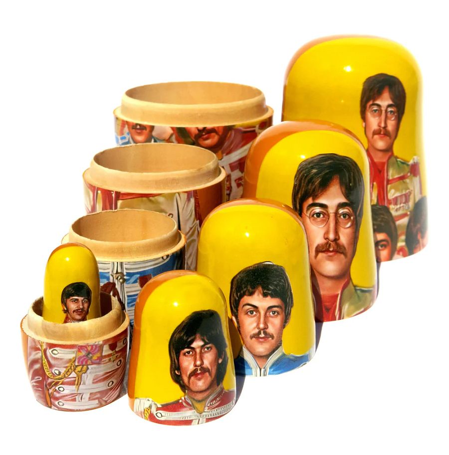 The Beatles Group 5 Piece Nesting Doll Set - Handcrafted Stacking Matryoshka Set - FREE U.S. SHIPPING! product image (4)