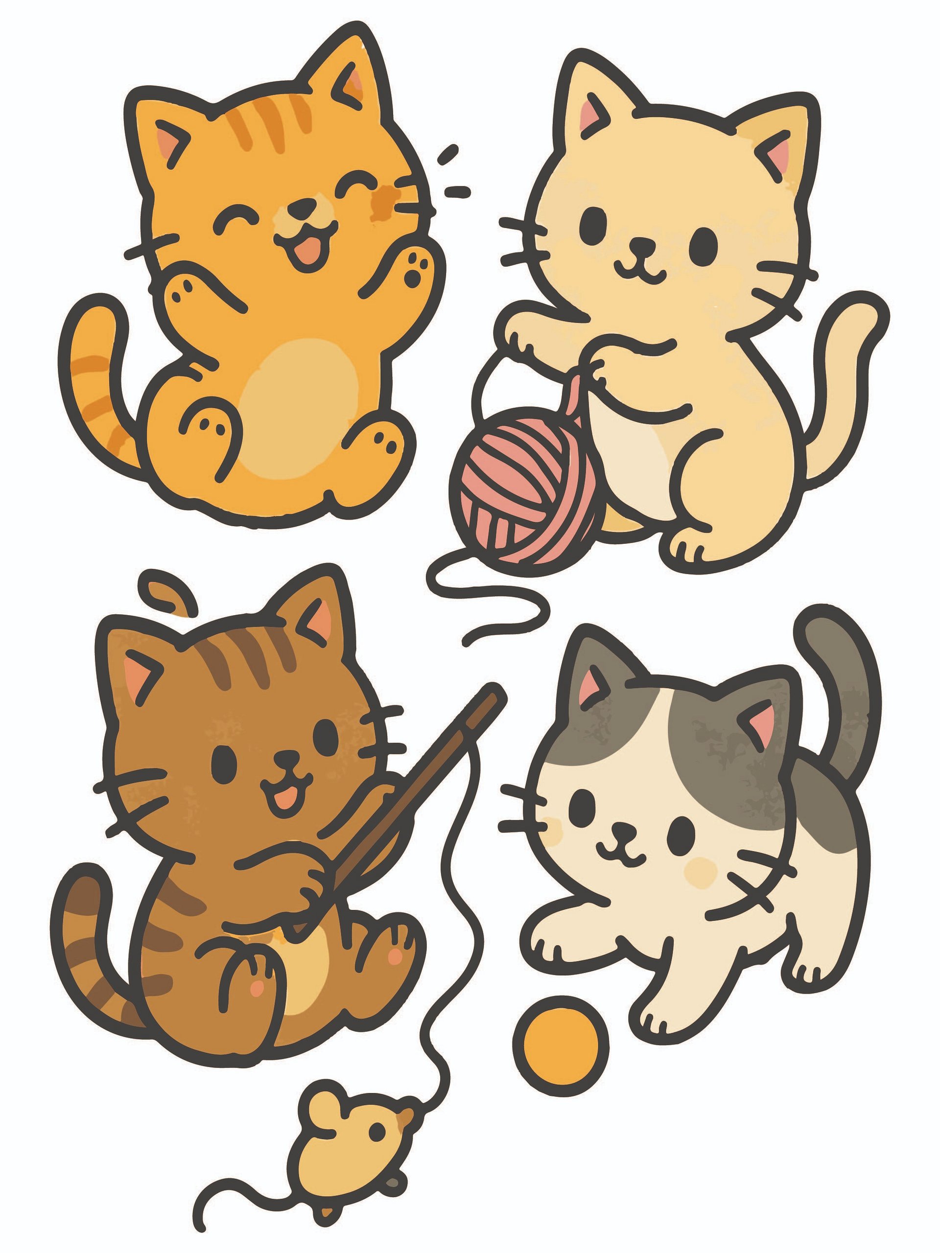60+ Playful Kittens - Vector Graphics for Story Writing, Kids Books, Printables & Digital Use product image (4)